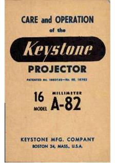 Keystone A 82 manual. Camera Instructions.